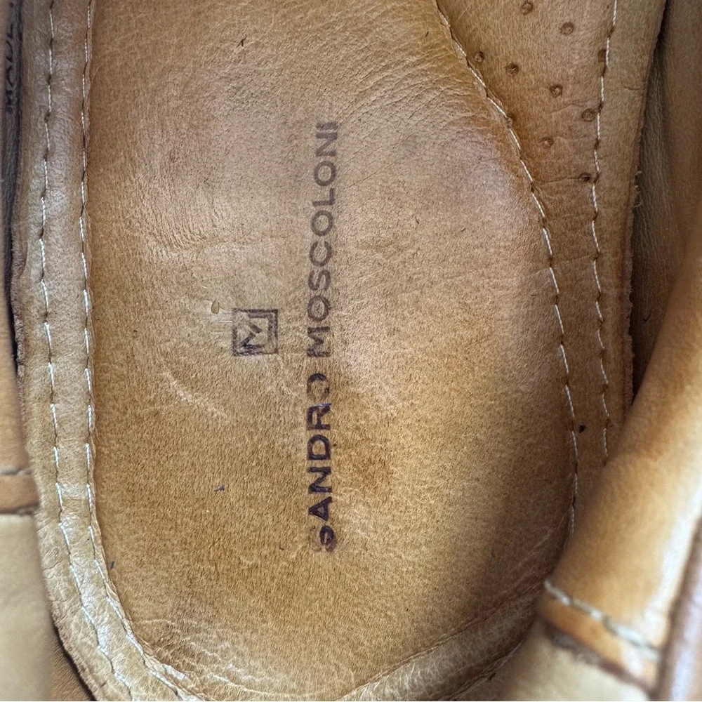 Sandro Moscoloni Men’s Leather Loafers Size‎ 11D | Tan Slip-On Shoes